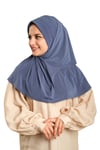 Hürrem Bone P. Mavisi Pratik Hazır Geçmeli Tesettür Eşarp Sandy Kumaş Sade 1600_17