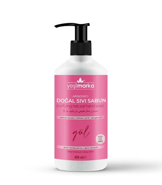Yeşilmarka Arındırıcı Doğal Gül Sıvı Sabun 400 ml