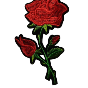 P Parla Aplike Ütü İle Yapışan Gül Büyük Arma 15x5 cm