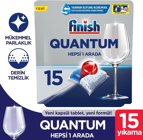 Finish,Finish Quantum Powerball Hepsi Bir Arada 15'li tablet,kirler,kalıntı kirler,bulaşık makine temizleyicisi,temizleme,tablet,fisinh,toptan satın al,toptantr