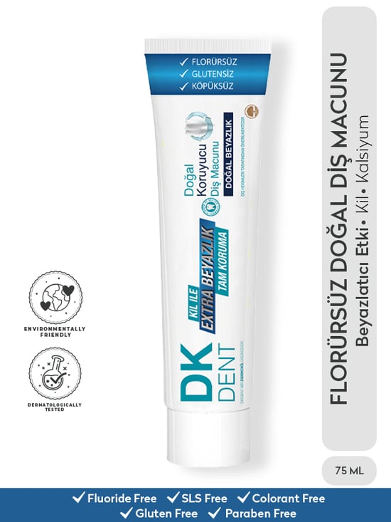 DK Dent Diş Macunu 75 ml Kil ile Extra Beyazlık