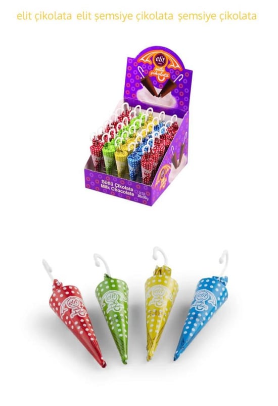 Elit Sütlü Şemşiye Çikolata 30 Gr  30 Adet