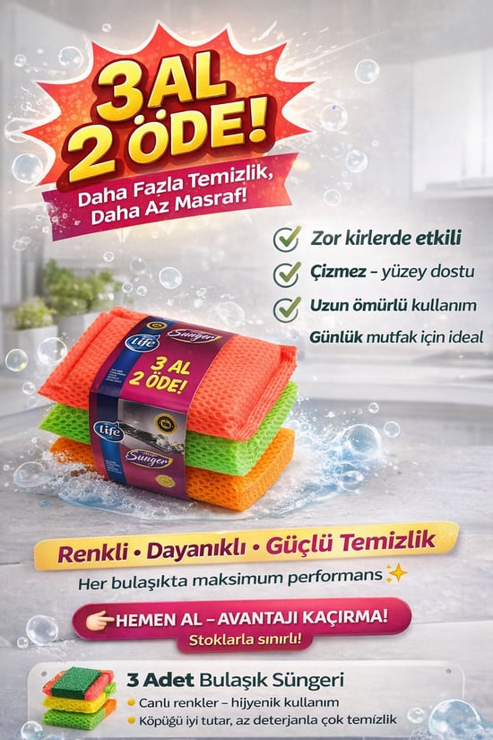 Life Magiç Sünger 3 AL 2 ÖDE