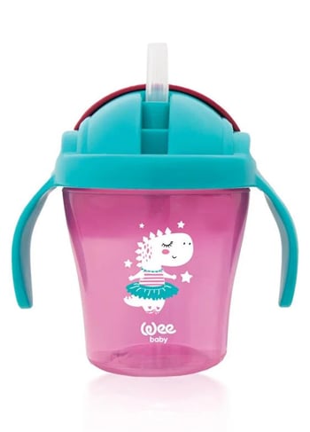 Wee Baby Pipetli Bardak 200 ml 12+ ay Pembe