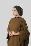 Hürrem Bone Haki Drapeli Salaş Tesettür Bone Sandy Büzgülü 2315_09