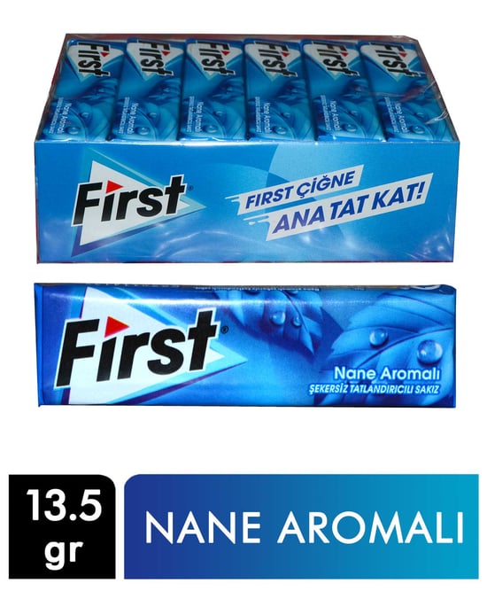 First Duo Yeşil Nane 13,5 Gr 24 Adet,sakız ürünleri,sakız çeşitleri,nane aromalı, sakız,sakızlar,first sakız,aburcubur,aromalı sakızlar,toptan satın al,toptantr,toptan mağazacılık