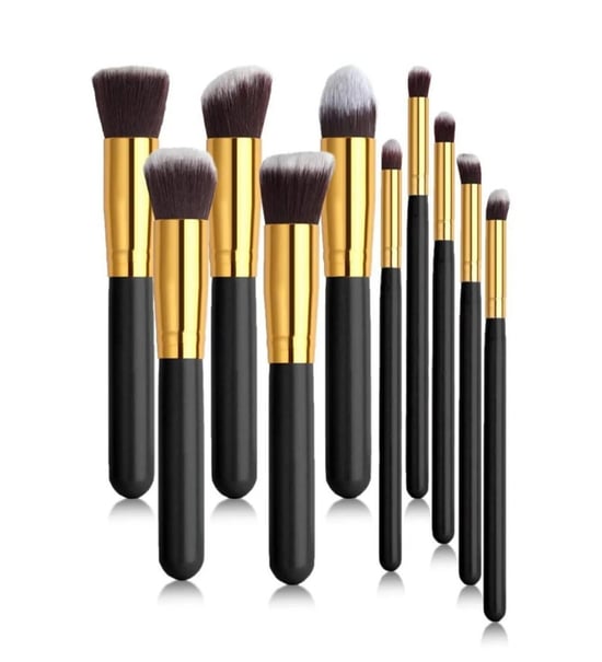 Siyah Makyaj Fırça Seti 10'lu