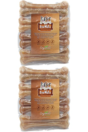 Eva & Walle 12 Cm Naturel Press Kemik 4 Lü Paket Çiğneme Kemiği 55 Gr 2' Li Avantajlı Paket