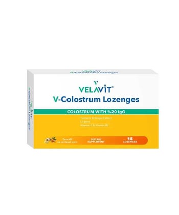 Velavit V-Colostrum Lozenges Zencefil ve Zerdeçal Pastil 15 li 
