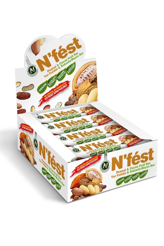 Nfest Yer Fıstıklı Protein Bar Portakallı ve Kakaolu 40gr