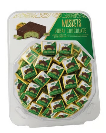 Dubai Çikolatası   Fanus Antep Fıstıklı  Çıtır Kadayıflı Dolgulu Süt. Tablet Çik. 13  gr