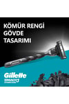 Gillette Mach 3 Charcoal  Makinesi 2UP+ Gillette Series Tıraş Jeli200ML.+Çanta
