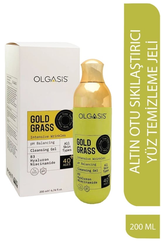 Olgasis Gold Grass Cleansing Gel 40 Altın Otu & Yaşlanma Karşıtı Arındırıcı Yüz Yıkama Jeli 200 ml