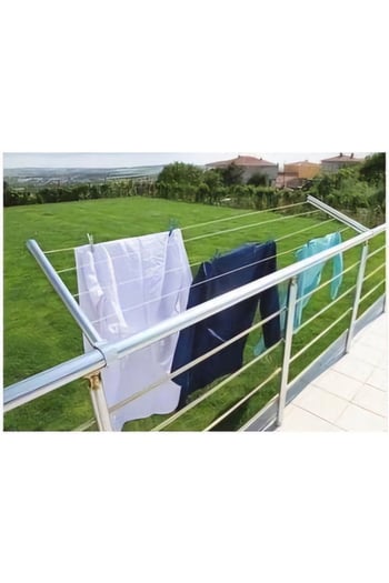 %100 Alüminyum Pratik Balkon Çamaşır Kurutmalığı - %100 Alüminyum