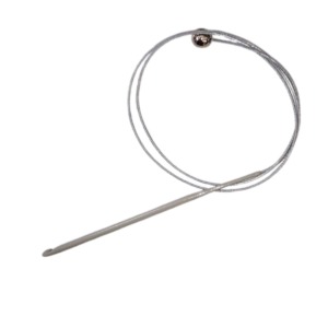 P Parla Misinalı Çelik Stoplu Tığ Şiş 4,5 Numara 60 cm