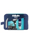 Gillette Mach 3 Charcoal  Makinesi 2UP+ Gillette Series Tıraş Jeli200ML.+Çanta