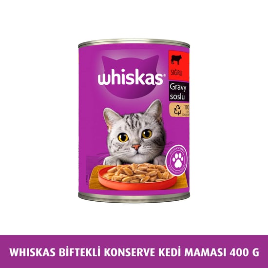 Whiskas Biftekli Konserve Yaş Mama 400 gr