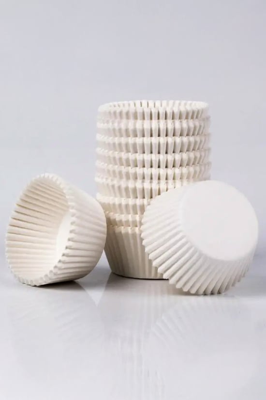 Dolphin Muffin Kağıt Kek Kapsülü İnce Beyaz 100 Adet