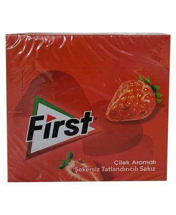 first, first sakız, çilekli sakız, karamelli sakız, meyveli sakız