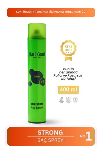 Akat Gardi Saç Spreyi Strong No:1 Yeşil 400 ml