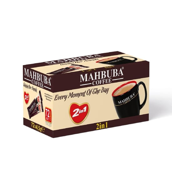 Mahbuba 2si1 Arada Şekersiz 72x4,5gr Mini Küçük Boy İkramlık Otobüs Hazır Kahve Kutu
