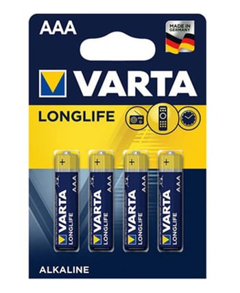 Varta Pil Longlife Alkalin AAA 4'lü İnce