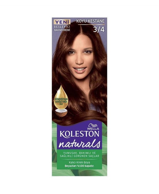 Koleston Naturals Saç Boyası no 3/4 Koyu Kestane