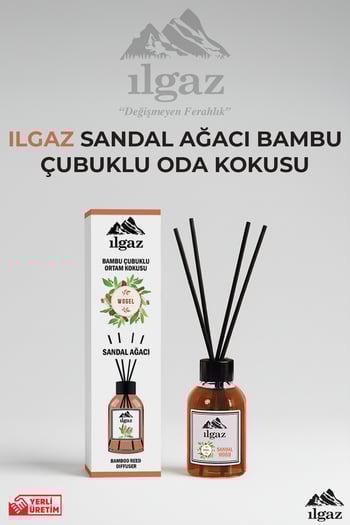 Ilgaz Sandal Ağacı Bambu Çubuklu Oda Kokusu 110 ml | Red Diffuser Sandal Wood Ortam Kokusu