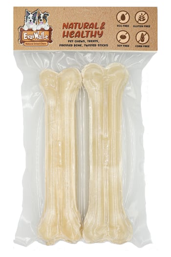 Eva & Walle Büyük Köpek Kemiği Beyaz 2' Li 21cm Orta Irk Ve Büyük Irk Köpekler Için 150g. 2 Adet