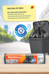 Macromax Profesyonel Çöp Torbası Battal Boy (72x95 cm) 10 Adet Ultra Dayanıklı Kalın Siyah Sanayi Tipi Poşet