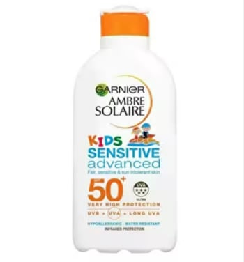 Garnier Ambre Solaire Sensitive Advanced Çocuk Güneş Losyon SPF50+ 200 ml