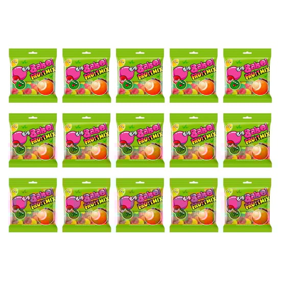 Big Babol Fruit Mix Toz Dolgulu Sakız 80 gr x 15 Adet