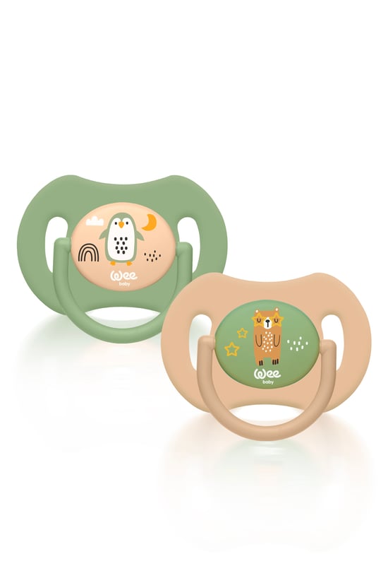 Wee Baby Duo Simetrik Uçlu Emzik 0-6 Ay No:1 0-6 ay 2'li 