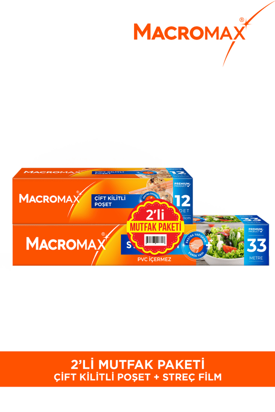 Macromax 2 Li Mutfak Paketi(Ç.Kilitli+33M Streç)