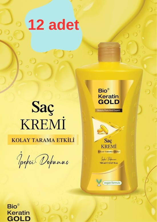 Bio Keratin Gold Kolay Tarama Etkili Saç Kremi 700 ml