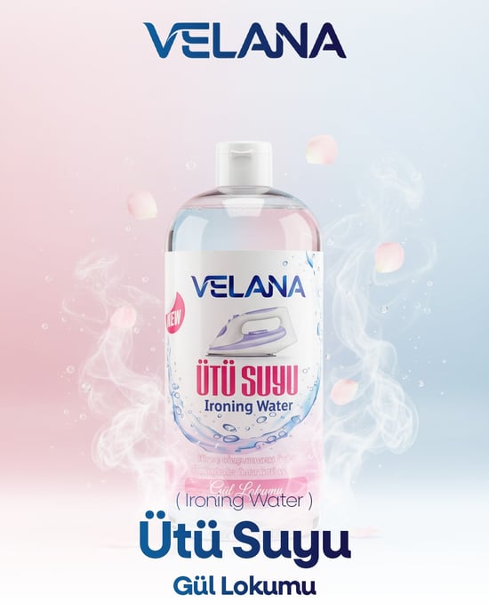 VELANA Ütü Suyu 1000 ml Yumuşatıcılı, Gül Kokulu
