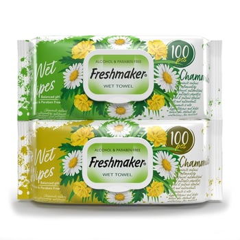 Freshmaker Kapaklı Papatya Islak Mendil 100' lü
