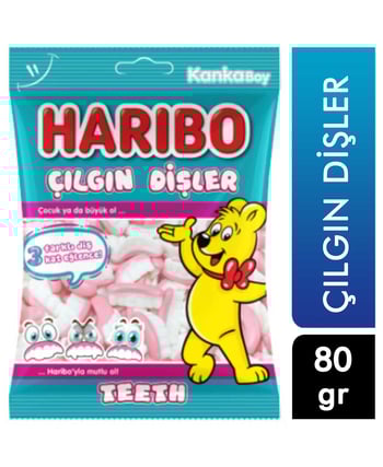 Haribo Yumuşak Şekerleme 80 gr Çılgın Dişler