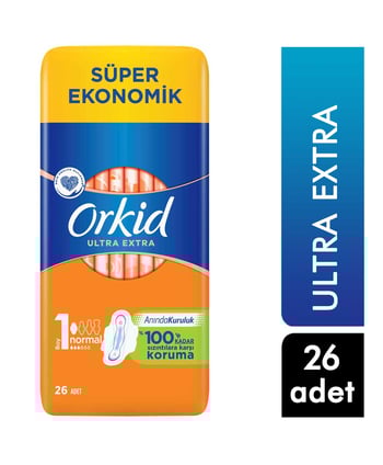 Orkid Hijyenik Ped Ultra Extra Süper Eko 26'lı Normal