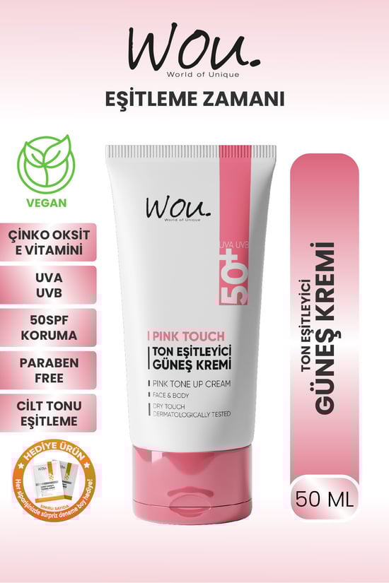 Wou  Pink Touch Ton Eşitleyici ve Aydınlatıcı Yüksek Koruma Etkil