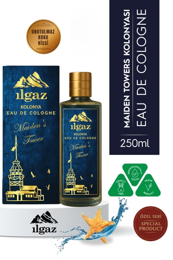 Ilgaz Maiden's Tower Türkiye Serisi Okyanus Ferahlığı Kolonyası Eau De Cologne Cam Şişe 250 ml