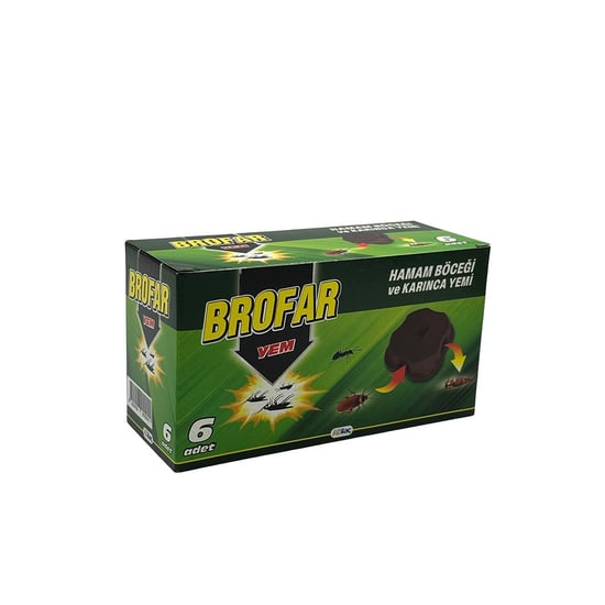 Brofar Hamam Böceği ve Karınca Yemi  Böcek Kovucu 6 Adet