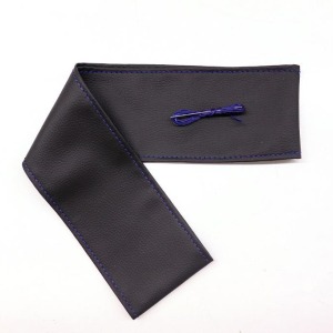 P Parla Tüm Araçlara Uyumlu Deri Direksiyon Kılıfı, Dikmeli Mavi Dikişli