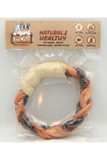 Eva & Walle Köpekler Için Kolajen Halka Çubuk – Doğal Çiğneme Kemiği, Uzun Süre Oyalayıcı Köpek Ödül Kemiği