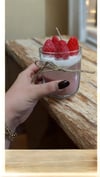 Luluyen Çilekli Dekoratif Kokulu Hediyelik Bardak Mum 