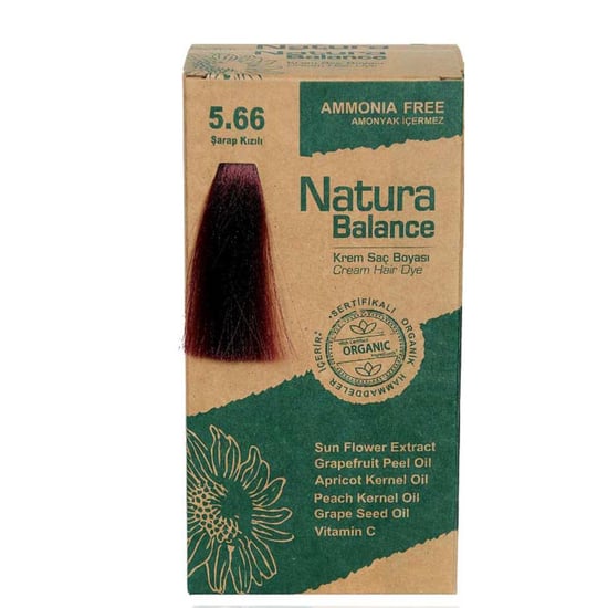 NATURA BALANCE SAÇ BOYASI 5.66 ŞARAP KIZILI