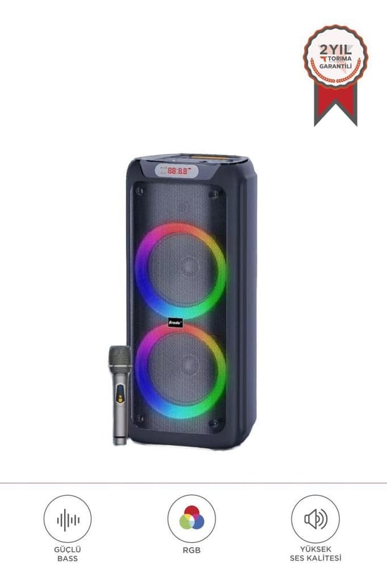 Torima BTS-2175 Bluetooth 5.3 Kablosuz Hoparlör – 2x5W Çift Hoparlör, FM Radyo, AUX, TF Kart, USB, 1200mAh Pil