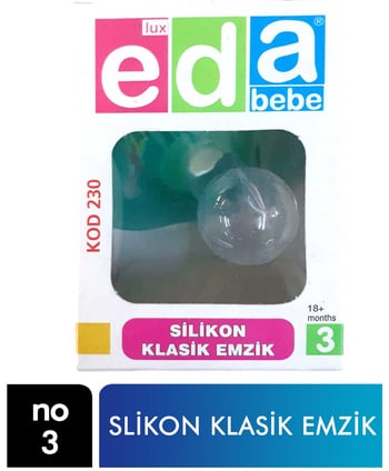 Lüx,Lüx Eda Bebe Silikon Klasik Emzik No:3,,emzik,klasik emzik,damaklı emzik,bebek ürünler,bebek malzemeleri,bebek araç gereç,anne bebek,toptan satın al,toptantr,toptan mağazacılık