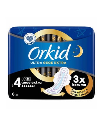 Orkid Hijyenik Ped Ultra 6'lı Gece Extra