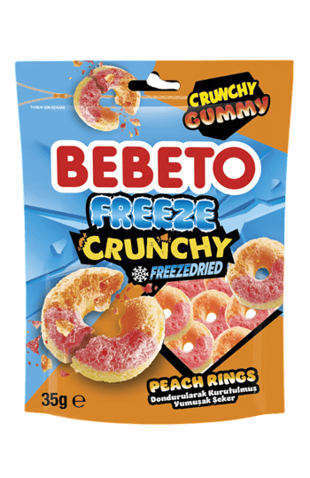 Bebeto Freeze Crunchy Şeftali Halkası 35 Gr